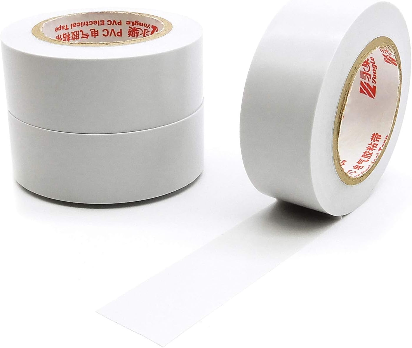 YTBUBOR Insulation Tape PVC Electrical 25mm*15m White x 3 Adhesive Gaffer Tape - Image 5