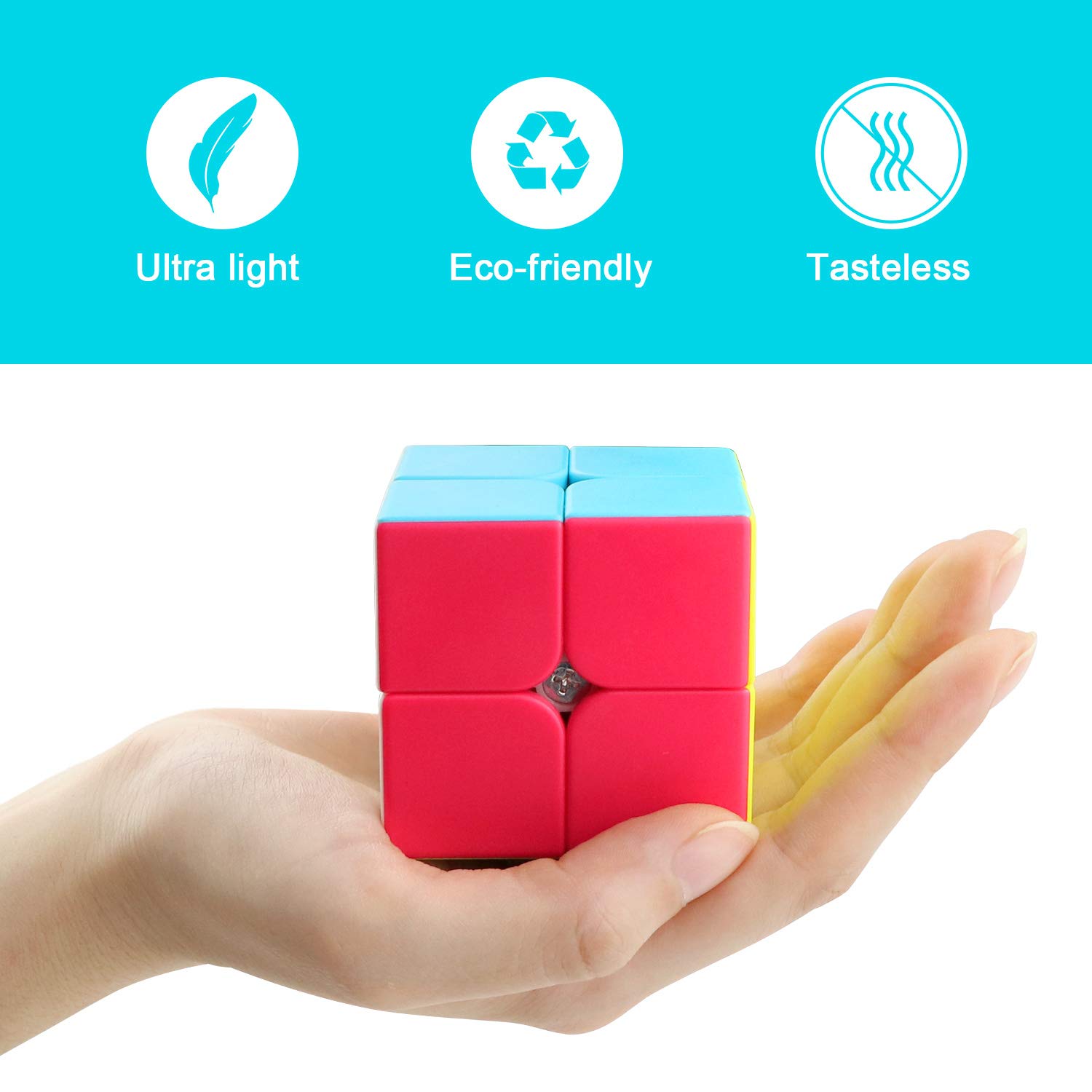 SENWOW Qiyi Qidi S 2x2 Speed Cube Stickerless Puzzle Cube for Kids