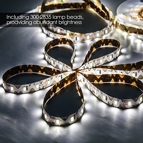 LED Vanity Lights Kit YIHONG 16.4ft LED Strip Lights 300 LED Tape Lights for Mirror Dress Table Cabinet 6000K Daylight White