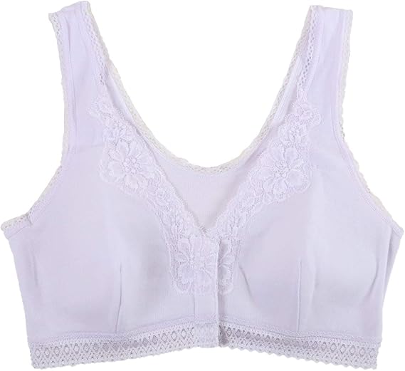 Amazon 綿100 ブラジャー フロントホック ノンワイヤー 1122 ブラジャー 通販