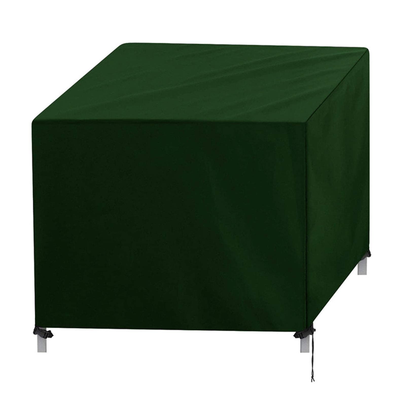 GZWY Garden Furniture Covers, Patio Furniture Cover, Garden Table Cover Square Heavy Duty Rattan Furniture Cover, Outdoor Table Cover with Windproof Drawstring (S,green)