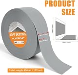 Flintronic Bath Sealant Strip 4.5m Self Adhesive Caulk Tape Grey 20mm Wide view 2
