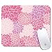 Personalized Rectangle Mouse Pad, Printed Pink Flower Pattern, Non-Slip Rubber Comfortable Customized Computer Mouse Pad (9.45x7.87inch)