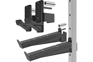 Kipika Power Rack Attachment for 5/8" & 1" Holes - Heavy Duty Home Gym Equipment for 2x2 or 3x3 Squat Rack, Adjustable and Easy to Install