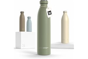 LARS NYSØM Stainless Steel Insulated Water Bottle 350ml, 500ml, 750ml, 1L, 1 5 Liter | Insulated Thermo Flask for Hot and Col