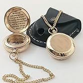 DAYOL'X Joshua 1:9 Engraved Brass Compass- Push Open - Communion, Confirmation Baptism Gifts 1st Gifts for Boys, Religious Gifts for Men - Religious Jewelry - Best Graduation Gift for Students