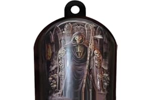 Tuonpa Motorcycle Cowbell Horn Cover Decoration,Motorcycle Cowbell Horn Cover,Reaper Decoration,Halloween Motorcycle Decoration (Staff of Death.)