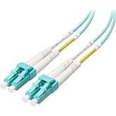 Cable Matters 40/100Gb OM4 LC to LC Plenum Fiber Optic Cable, 3.3ft / 1m | OFNP Plenum Fiber Cable, Multimode Duplex, 50/125&micro;m
