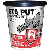 Oatey Plumber's Putty, 14 oz Container Size, Tub, Sta Put Ultra, Beige 25101-1 Each