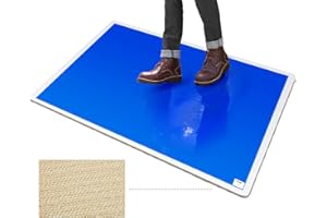 Nuanchu Adhesive Mat Pad Include 1 Sticky Non Slip Base Pad 2 Tacky Dust Mats Construction of 30 Sheets (60 Sheets Total) for Clean Room Science Lab Matting Laboratory Hospital(Blue,24x36 Inches)