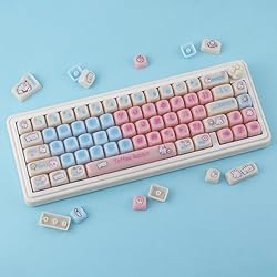 Tsungup MOA Profile Keycaps,140 Keys Pink Ceramic