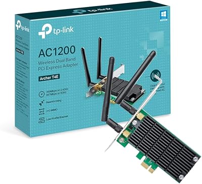 TP-Link Archer T4E AC1200 Dual Band PCIe WiFi Card with Two Antennas