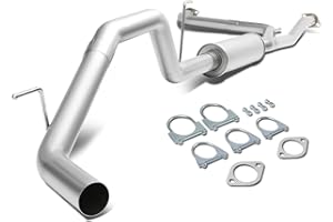 Auto Dynasty 3 Inches Muffler Tip Catback Exhaust System Louvered Core Muffler Compatible with 2007-2015 Nissan Titan, Steel