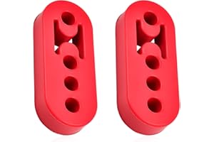 VCYOPN 2 PCS Rubber Exhaust Hanger, 4 Holes 0.47 Inch Insulator Bushing Adjustable Muffler, High Density Rubber Exhaust Tailp