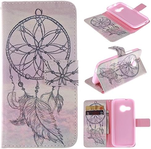 HTC Mini 2 Case HTC One Mini 2 Kickstand Case,Bat King White Wind Chimes Pattern Premium Leather Wallet Flip Kicstand Case Cover With Magnetic Closure For HTC One Mini 2(Not Fit HTC One M8)