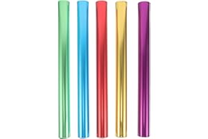 Kisangel 5pcs Track Relay Sticks: Relay Race Baton for Runners - 30cm Length Lightweight Aluminum Sticks for Track Sprint Spo