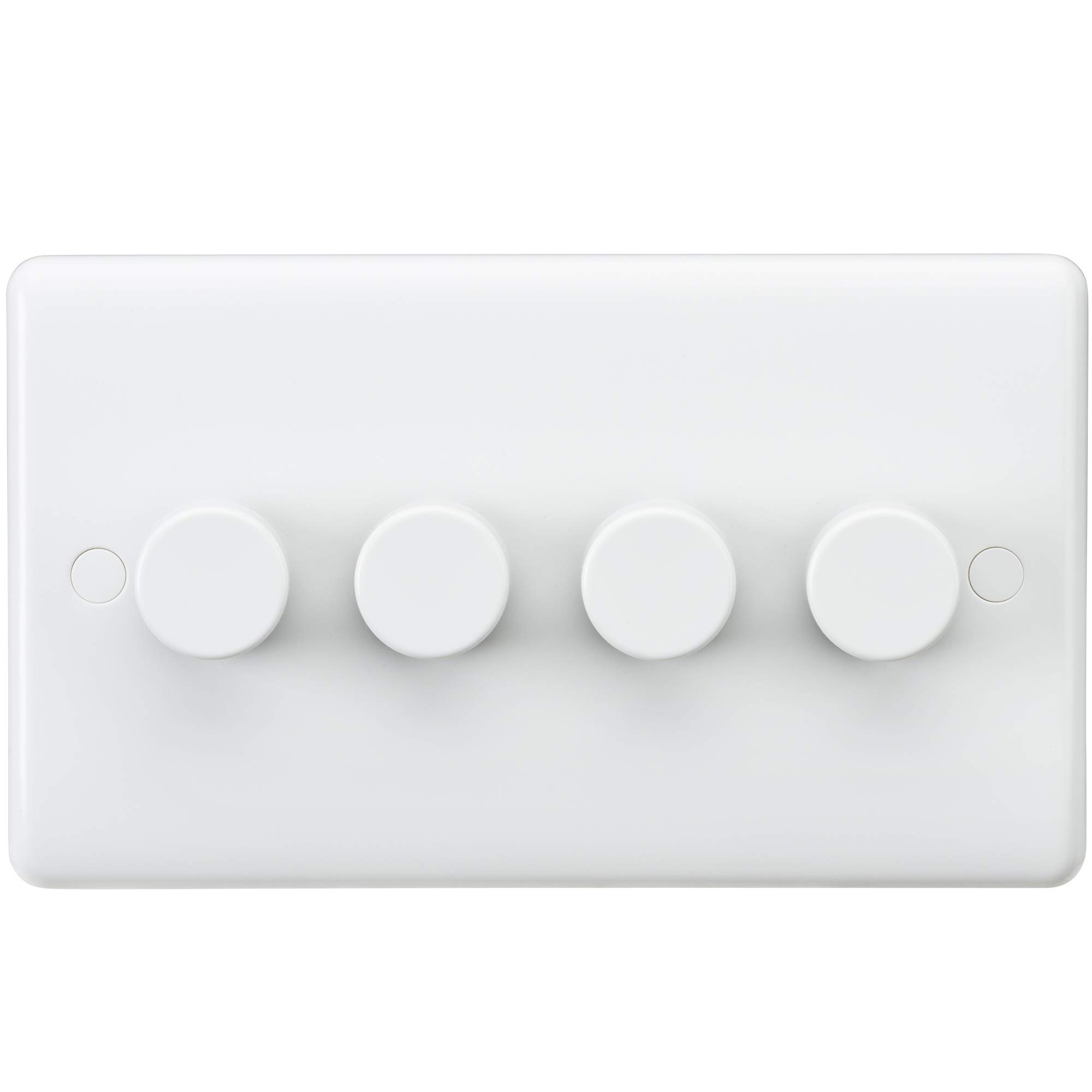 Knightsbridge CU2164 Curved Edge 4 Gang Dimmer, White