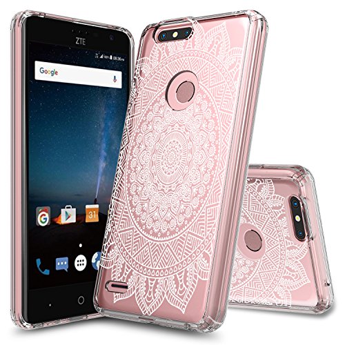 ZTE Sequoia Case, ZTE ZMax Pro Case, ZTE Blade Z Max Case, Rosebono  Pattern Designed Slim Shockproof Hard PC+TPU Bumper Protective Armor  Defender