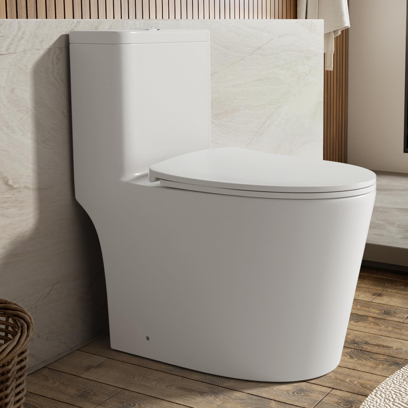 thumbnail image 2 of Modern One Piece Dual Flush Toilet – 1.28 GPF – Elongated With UF Seat – 12" Rough-In 2 of 6