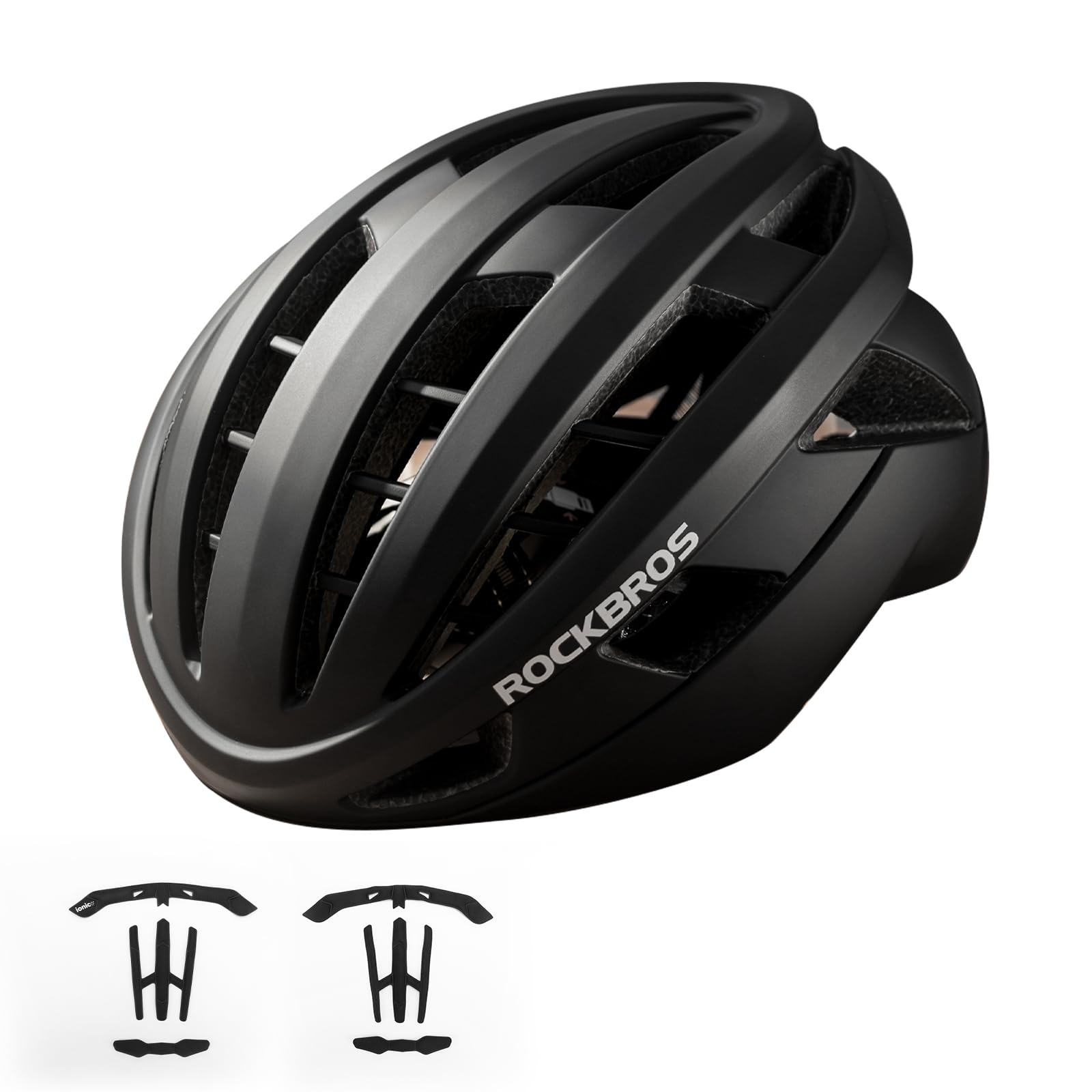 ROCKBROS Bicycle Helmet Integrated Cycling Helmet for Mountain Bikes Road Bikes Adjustable Lightweight Unisex Adults Women and Men M (54-58 cm) / L (58-62 cm)