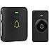 Wireless Door Bell, AVANTEK Mini Waterpoof Doorbell Chime Operating at 1000 Feet with 52 Melodies, 5 Volume Levels & LED Flash