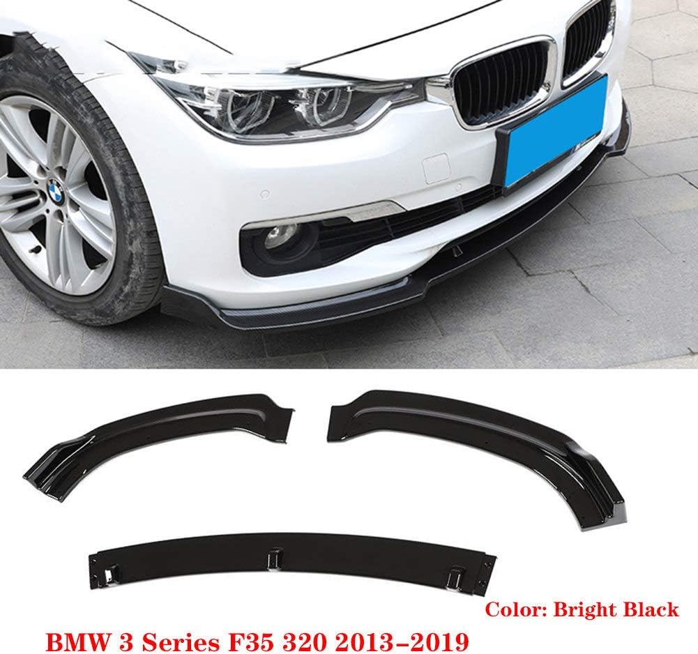 Lsybb 3 Pcs Split Abs Front Bumper Lip Shovel Chin Spoiler Diffuser For Bmw 3 Series