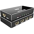 KAGO HDMI Splitter - 1 in 4 Out TV Splitters Premium Quality High Resolutions Support HDMI 2.0, HDCP 2.2, 18 Gbps 4K@60Hz 2k@120Hz 36-Bit Deep Color UltraHD,Plug&Play