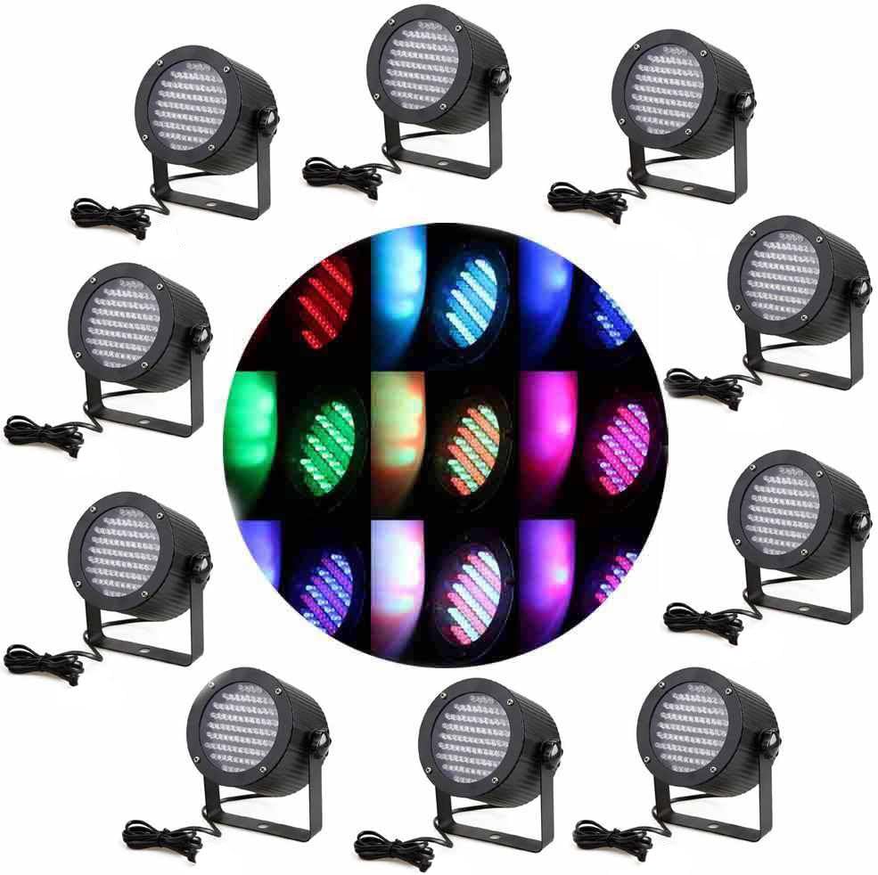 HPcutter Par Light Par lights LED 10 X 86 Par Lighting DMX512 Disco DJ RGB LED Lamp Club Party(10PCS)
