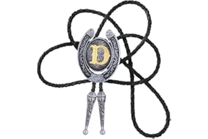 GelConnie Bolo Tie for Men Western Leather Necktie Letter Mens Bolo Ties Jewelry Native American Bolo Tie for Women