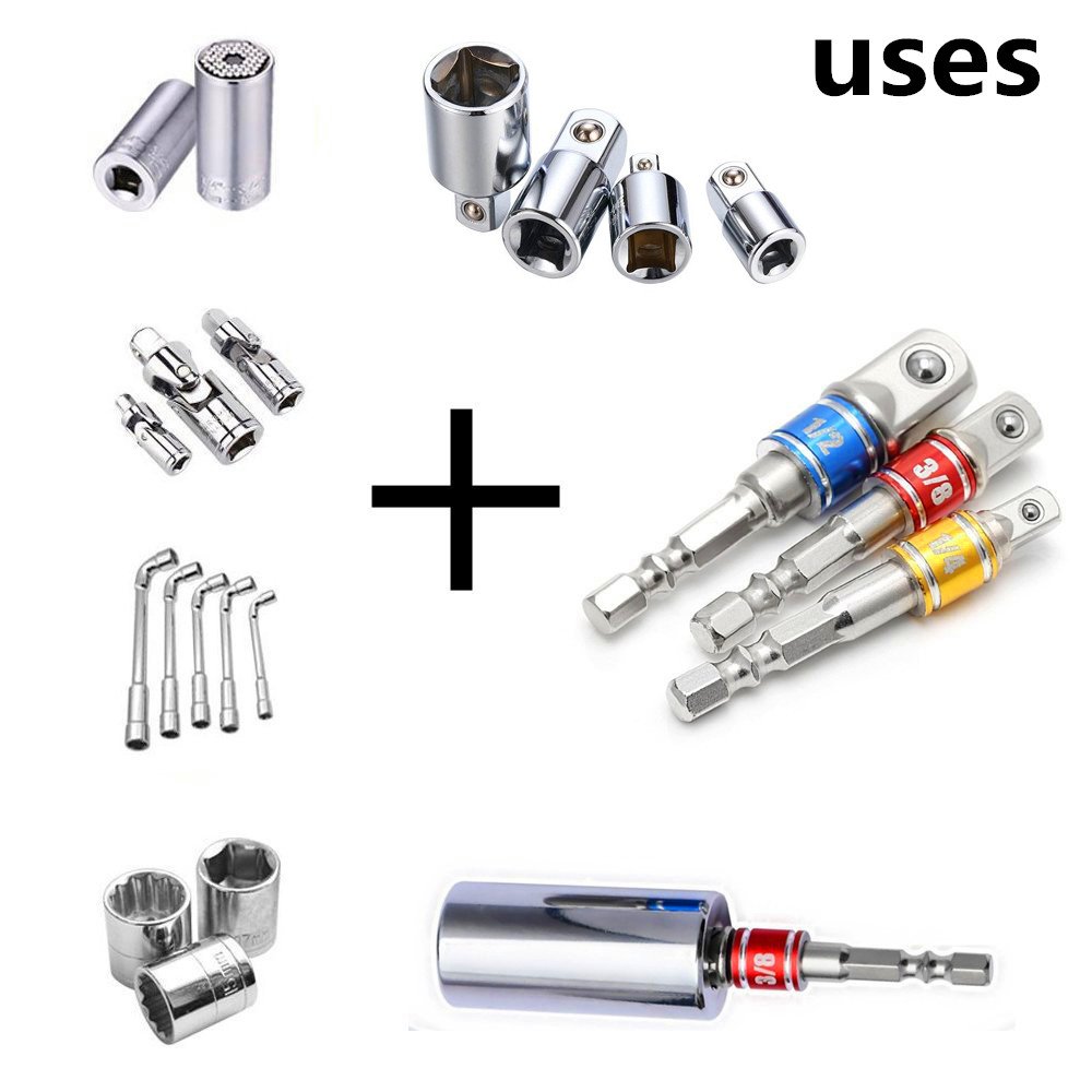 Mua Impact Grade Socket Adapter/Extension Set Turns Power Drill Into ...