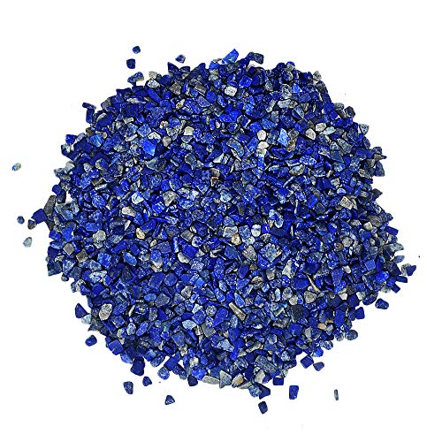fengshuisale 1Ib Natural Crushed Stones Natural Gemstones for Woodworking Inlay, Medium (Blue) - Thumbnail 3