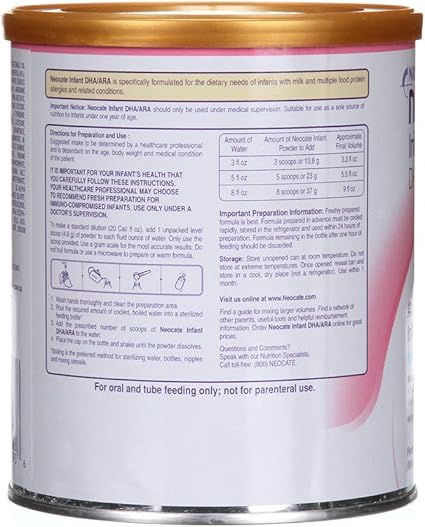 Amazon Com Neocate Infant With Dha And Ara 14 1 Ounce 400 Gram 1 Can Health Personal Care