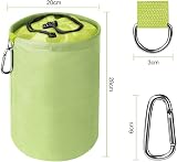 Vicloon Premium Peg Bag Green Large with Closing Cord Hanging Hook view 2