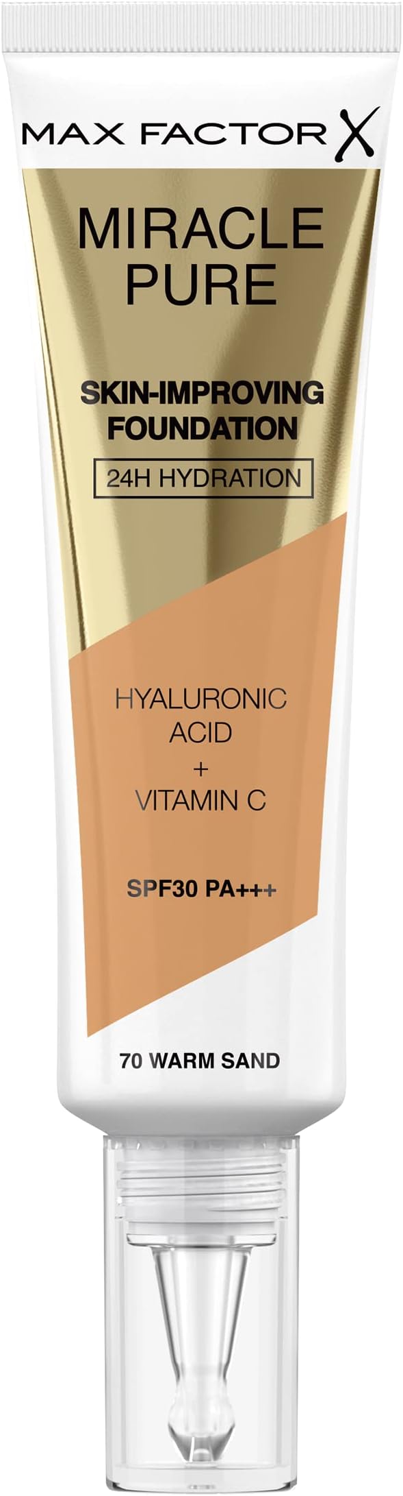Max Factor Miracle Pure Liquid Foundation Warm Sand 35ml Full Coverage