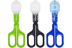 ZLY 3 Pack Reptile Feeding Clamp,Reptile Poop Scoop Reptile Feeding and Cleaning Tool,Plastic Reptile Feeding Clamp for Tortoise Lizard Frog Spider and Other Small Animals