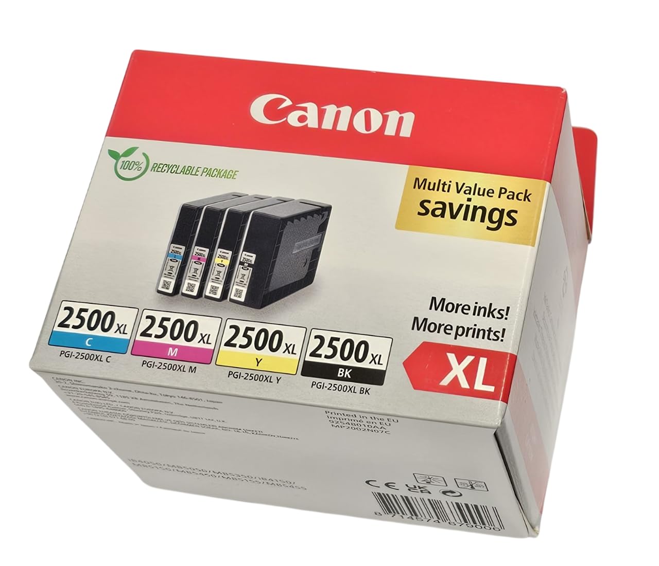 Canon PGI2500XL Pack of 4 Cartridges
