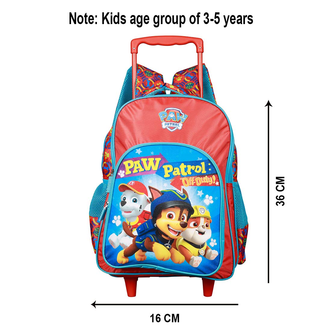 paw patrol trolley school bag