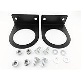 BBMTA 2.5in Round Trailer Marker Light L Mounting Bracket（2pack） | Marker Light Bracket for Round Light Powder Coated Truck Boat RV
