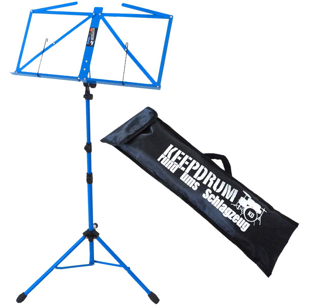 KEEPDRUM MUS3 BL Blue Music Stand + Bag