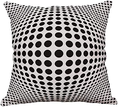 YeeJu Geometric Decorative Throw Pillow Covers Square Cotton Linen Cushion Covers Outdoor Sofa Home Pillow Covers 16x16 Inch