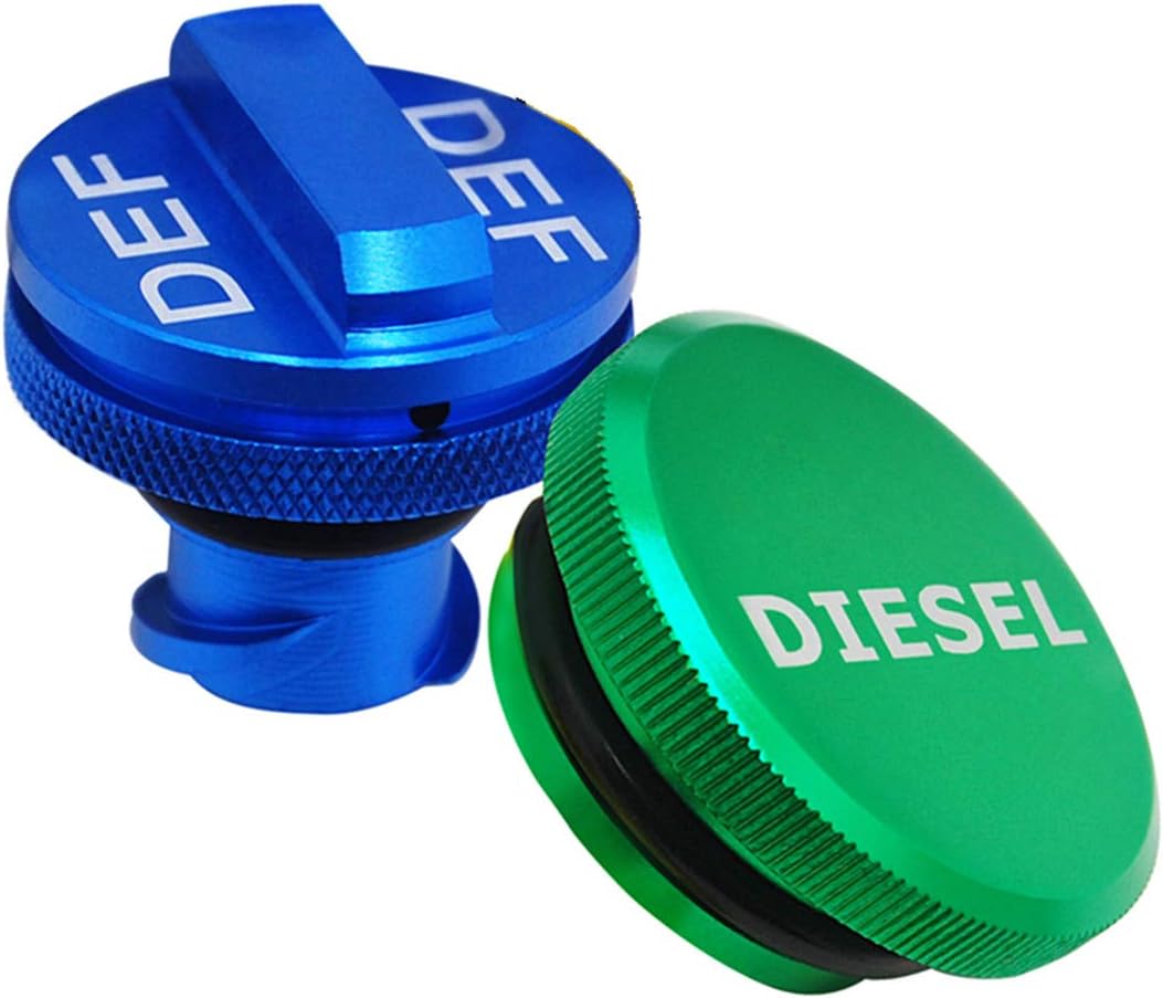 Billet Aluminum Fuel Cap Combo Pack, Diesel Fuel Cap for Dodge