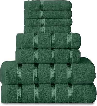 GC Gaveno Cavalia 8 Piece Egyptian Cotton Towel Set Green