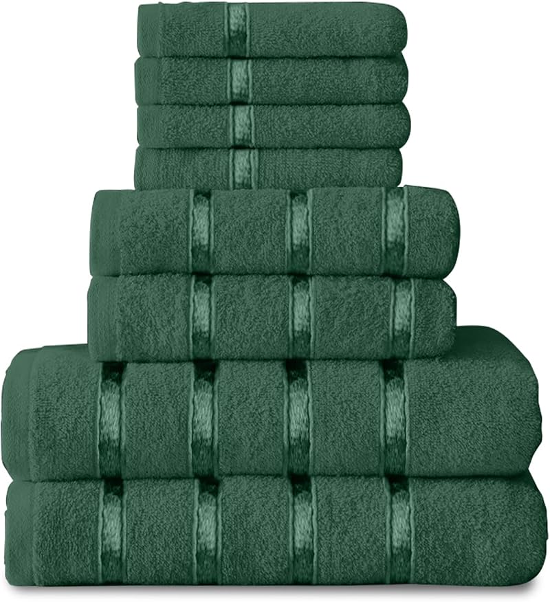 GC Gaveno Cavalia 8 Piece Egyptian Cotton Towel Set Green
