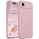 comfeel for iPhone Air Case (Camera Control Cover) (Compatible with MagSafe) Full Camera Protection with Screen Protector, Silicone Shockproof Drop Protective Phone Case,Sand Pink