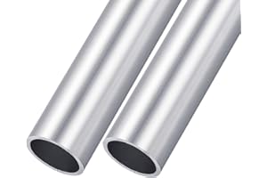 METALLIXITY 6063 Aluminum Tube (28mm OD x 24mm ID x 100mm L) 2Pcs, Aluminum Round Tubing - for Home Furnishing, Machinery, DIY Handicraft