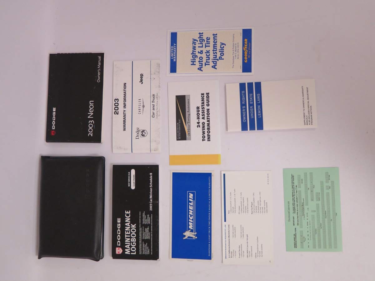 2003 Dodge Neon Owners Manual book Paperback – 2017