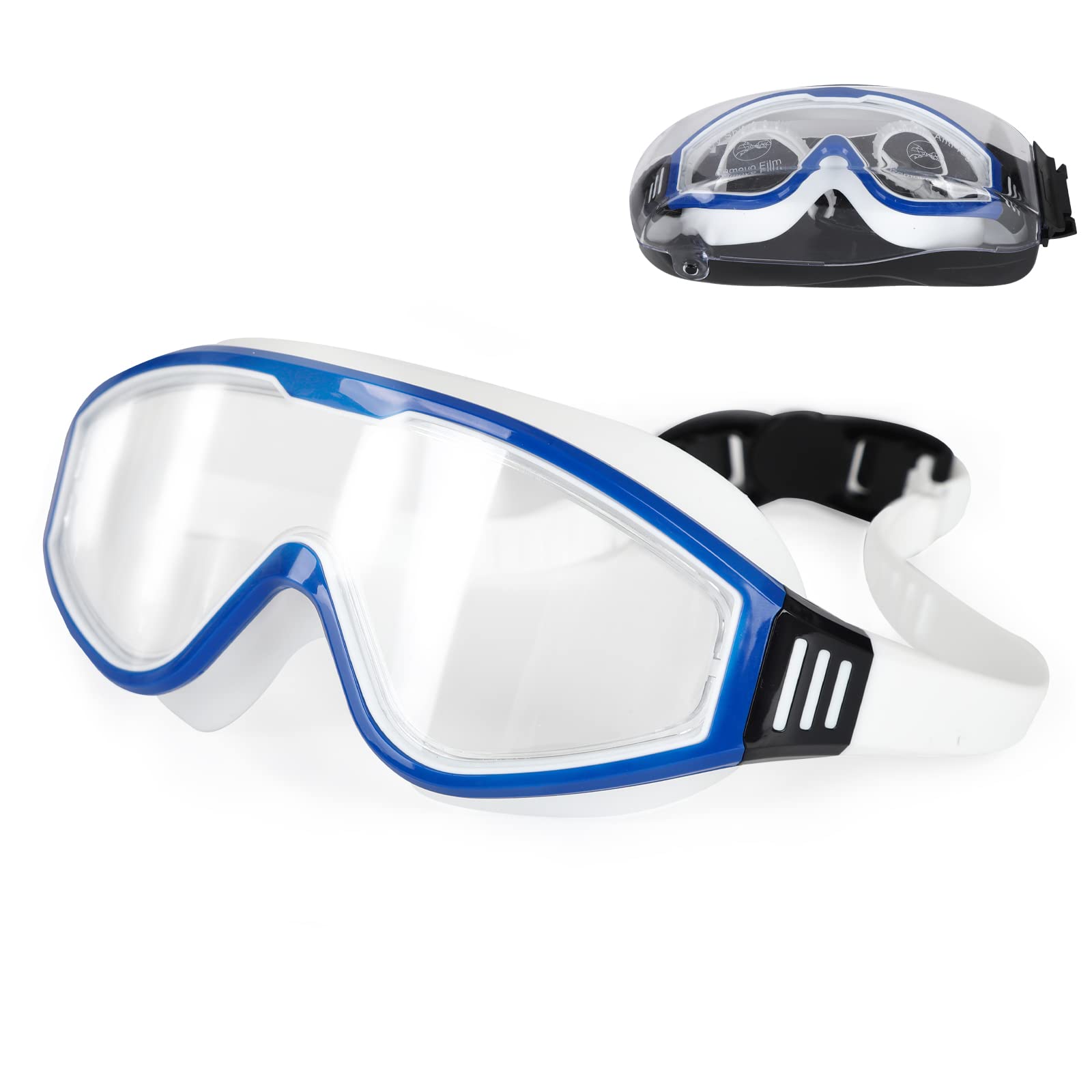 Jodsen Swimming Goggles for Adult Junior Men Women,Swim Goggles Anti Fog UV Protection No Leaking,with Storage Case,Clear Vision,Adjustable Silicone Strap Full Protection Silicone Swim Goggles (A2)