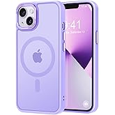 Thomo Strong Magnetic for iPhone 13 Case & iPhone 14 Case [Compatible with Magsafe] Translucent Matte Slim Shockproof Women Girl Anti-Fingerprint Protective Case for iPhone 14/13 6.1", Lilac Purple