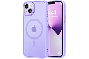 Thomo Strong Magnetic for iPhone 13 Case & iPhone 14 Case [Compatible with Magsafe] Translucent Matte Slim Shockproof Women Girl Anti-Fingerprint Protective Case for iPhone 14/13 6.1", Lilac Purple