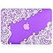 Kuzy - Compatible with MacBook Pro 13.3 inch Case Older Version Release 2015-2012 Rubberized Hard Cover for Model A1502 / A1425 with Retina Display Shell Plastic - Lace Purple